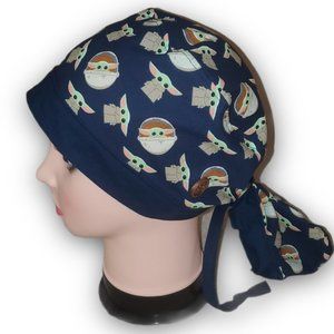 Baby Yoda Ponytail Scrub Cap / Surgical Cap / Medical Hat
